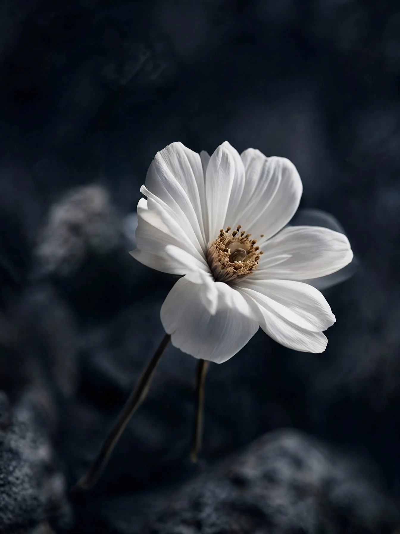 Soft mood white flower petals